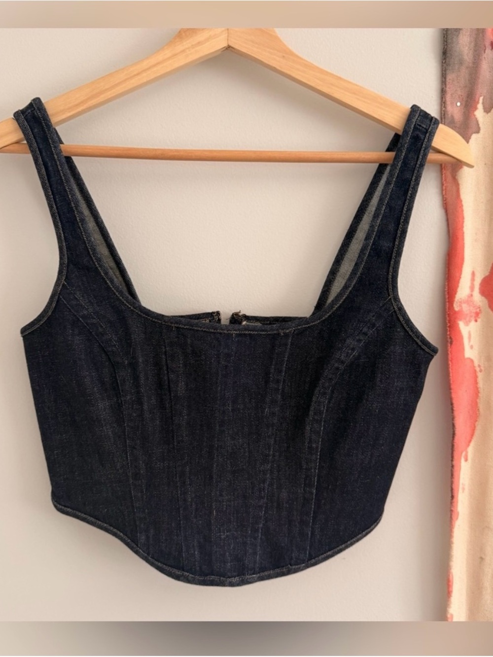 Banana Republic Dark Blue Denim Bustier Top